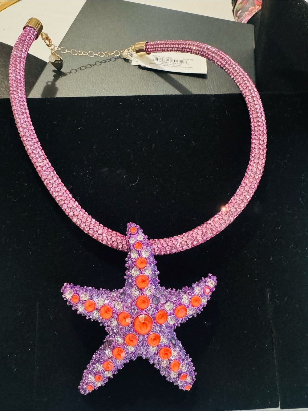 Betsey Johnson Mermaid Jewels Purple Starfish Necklace BNWT